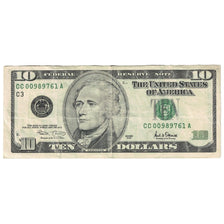 Banconote, Stati Uniti, Ten Dollars, 2001, Philadelphia, KM:4601, MB+