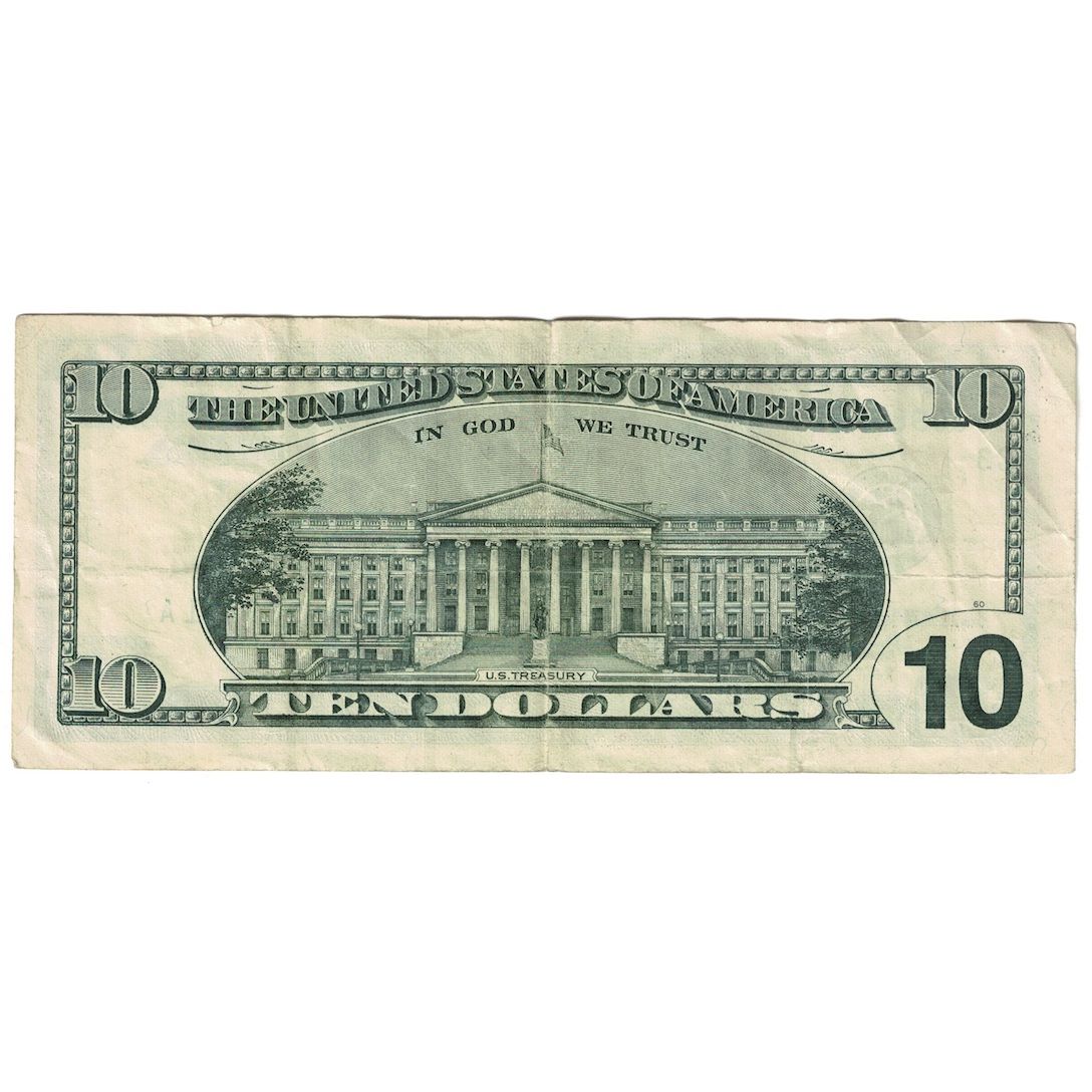 Banconote, Stati Uniti, Ten Dollars, 2001, Philadelphia, KM:4601, MB+