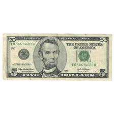Nota, Estados Unidos da América, Five Dollars, 2003, New-York, KM:4851