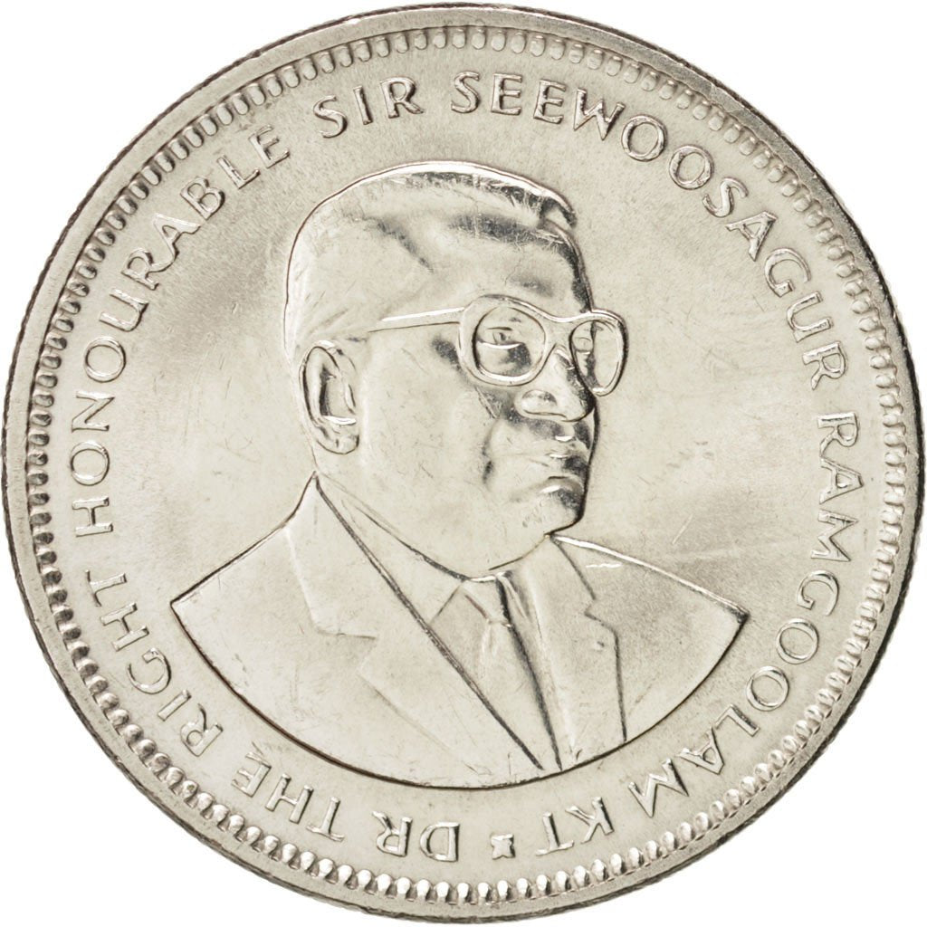 Mauritius, 1/2 Rupee, 2003, MS(64), Nickel plated steel, KM:54