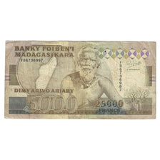 Biljet, Madagascar, 25,000 Francs = 5000 Ariary, Undated (1993), KM:74a, TB