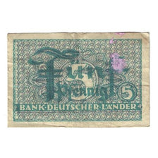 Banconote, GERMANIA - REPUBBLICA FEDERALE, 5 Pfennig, 1948, KM:11a, MB