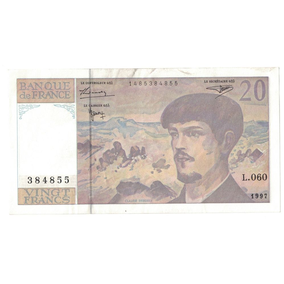 França, 20 Francs, 1997, L.060, AU(55-58), Fayette:66ter.02A60, KM:151i