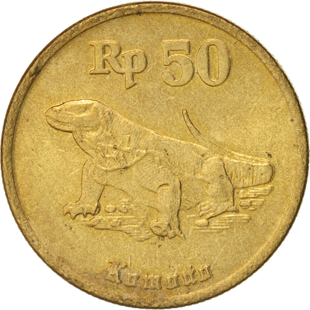 Coin, Indonesia, 50 Rupiah, 1992, MS(60-62), Aluminum-Bronze, KM:52