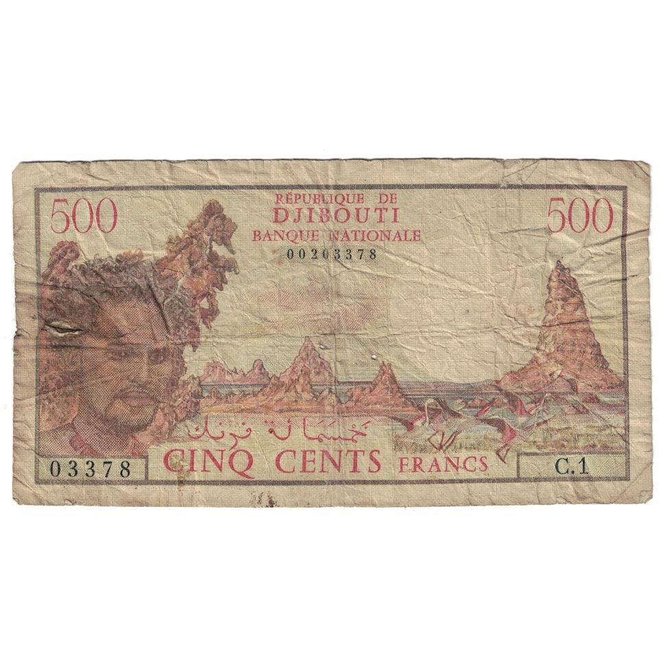 Banconote, Gibuti, 500 Francs, 1979, KM:36a, MB