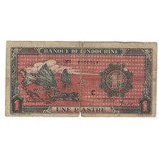 Billete, 1 Piastre, Undated (1942-45), INDOCHINA FRANCESA, KM:58c, RC+