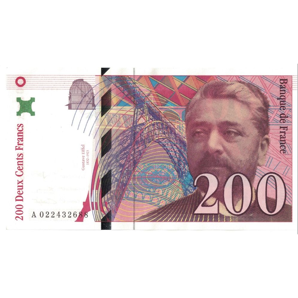 France, 200 Francs, Eiffel, 1996, A.022432688, UNC(64), Fayette:75.2, KM:159a