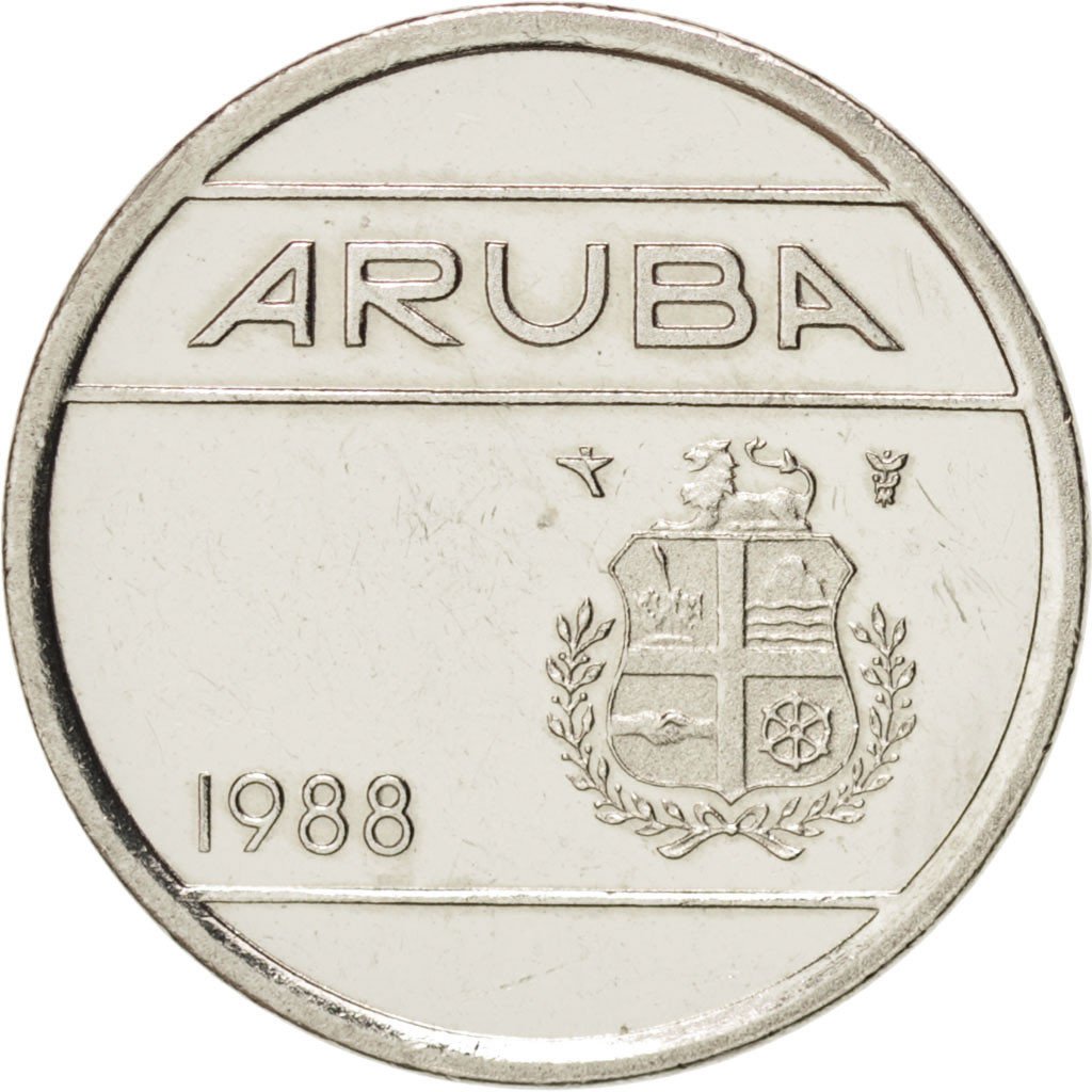 Aruba, Beatrix, 5 Cents, 1988, Utrecht, MS(63), Nickel Bonded Steel, KM:1