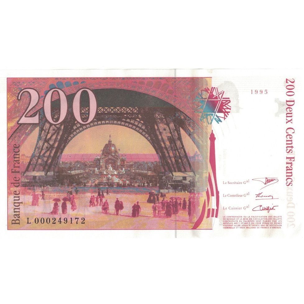 Frankrijk, 200 Francs, Eiffel, 1995, L.000249172, SPL, Fayette:75.1, KM:159a