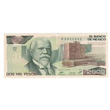 Nota, México, 2000 Pesos, 1987, 1987-02-24, KM:86b, AU(55-58)