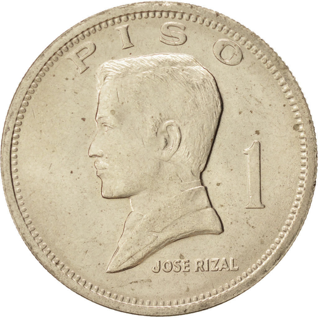 Coin, Philippines, Piso, 1972, AU(50-53), Copper-Nickel-Zinc, KM:203