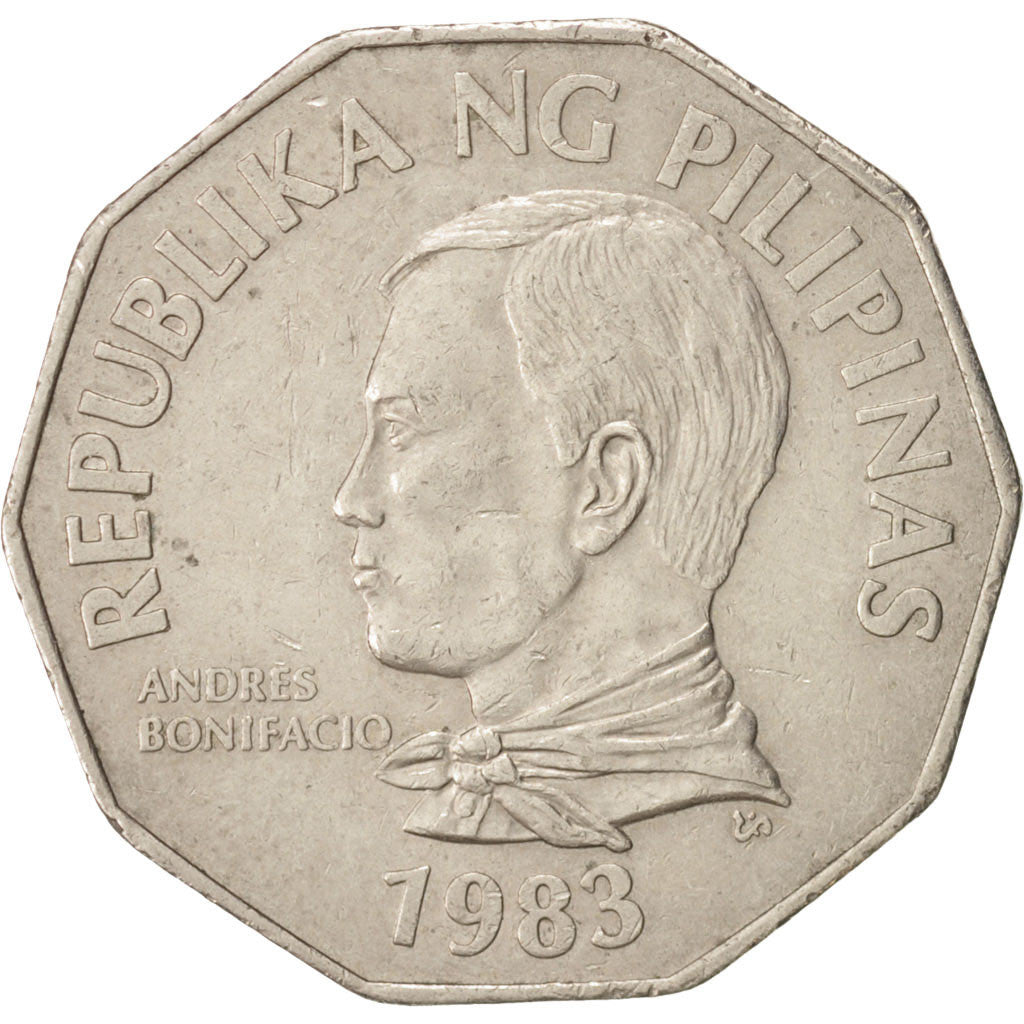 Coin, Philippines, 2 Piso, 1983, AU(50-53), Copper-nickel, KM:244