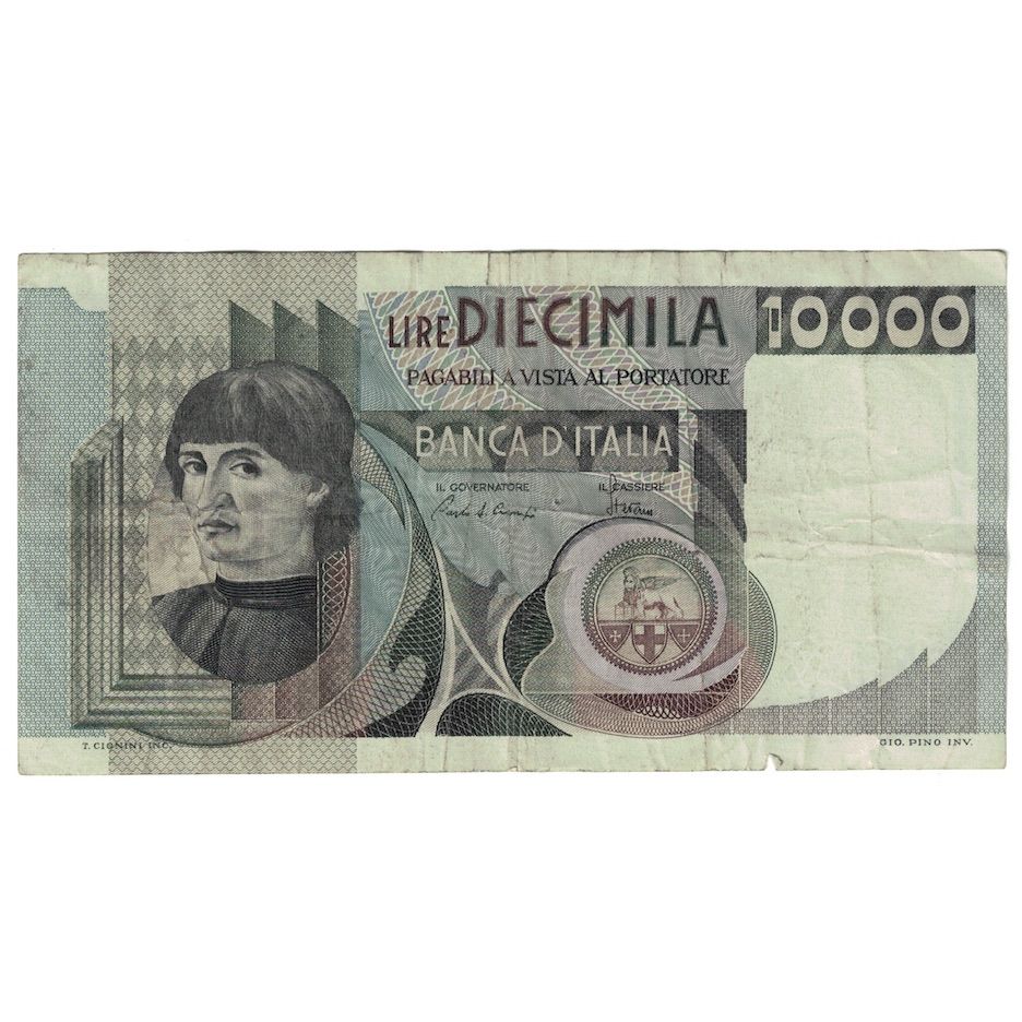 Banknote, Italy, 10,000 Lire, 1976, 1976-08-25, KM:106a, VF(20-25)