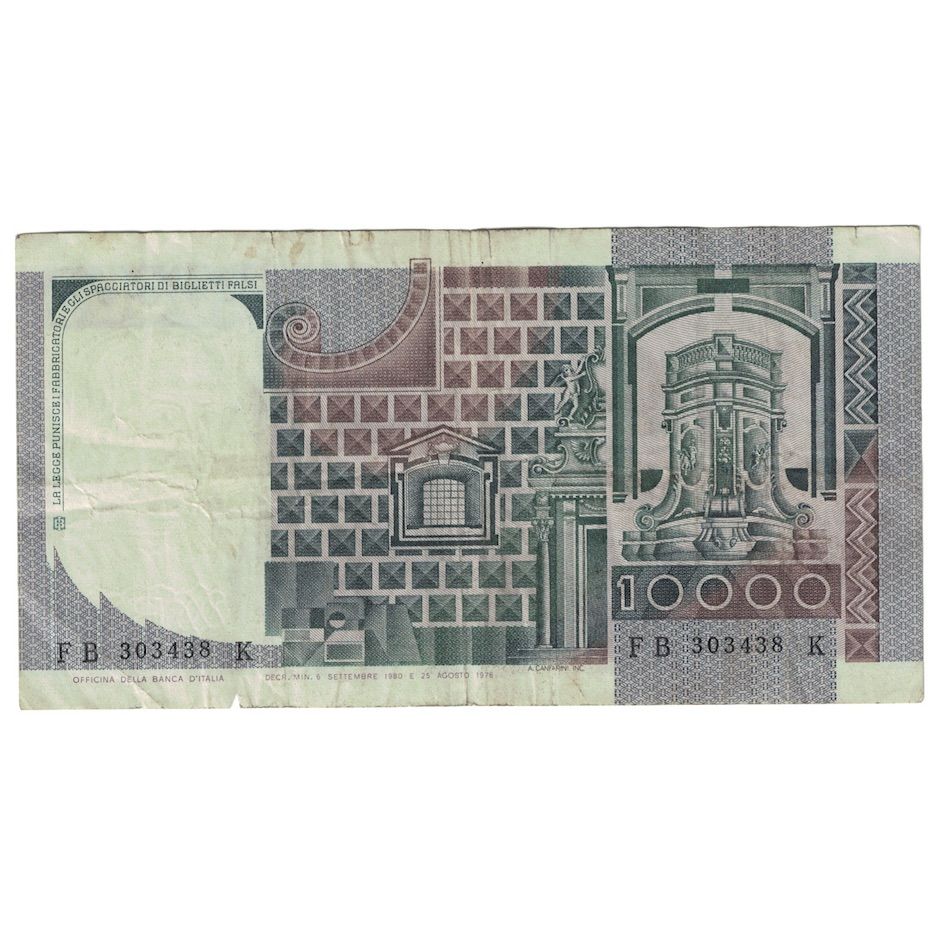 Banknote, Italy, 10,000 Lire, 1976, 1976-08-25, KM:106a, VF(20-25)