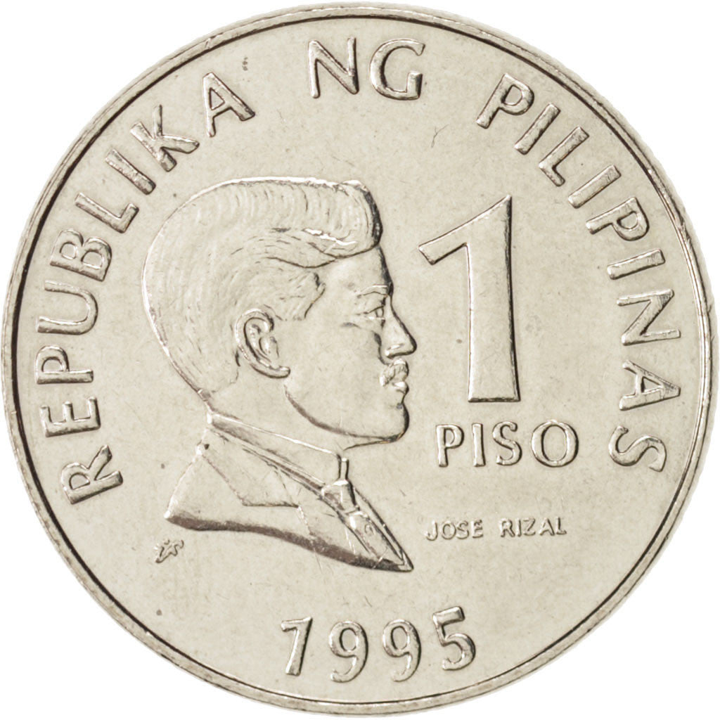 Coin, Philippines, Piso, 1995, MS(60-62), Copper-nickel, KM:269