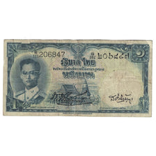 Banconote, Thailandia, 1 Baht, Undated (1955), KM:74b, MB