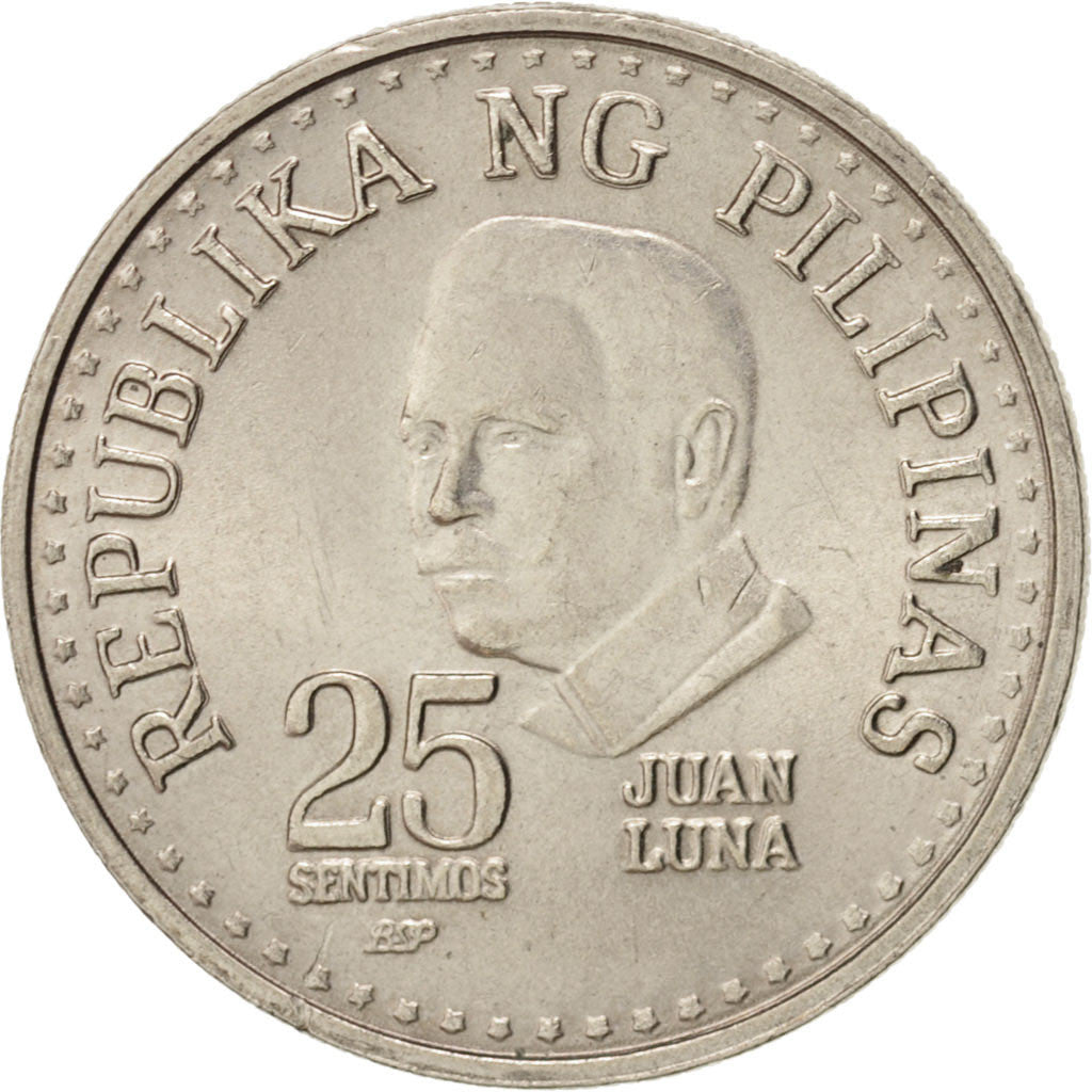Philippines, 25 Sentimos, 1982, MS(60-62), Copper-nickel, KM:227