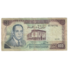 Biljet, Marokko, 100 Dirhams, 1970, KM:59a, TB