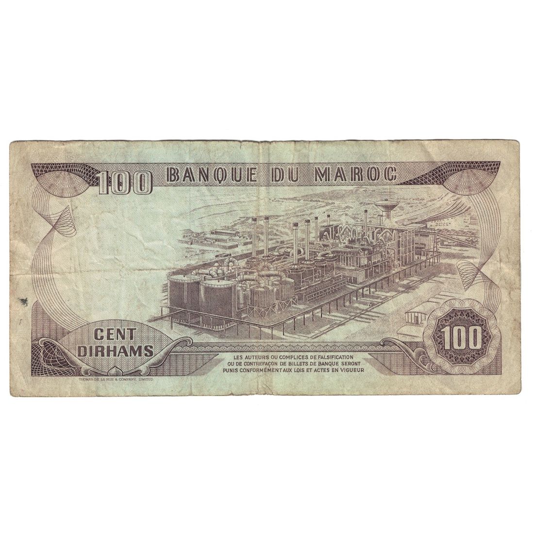 Biljet, Marokko, 100 Dirhams, 1970, KM:59a, TB