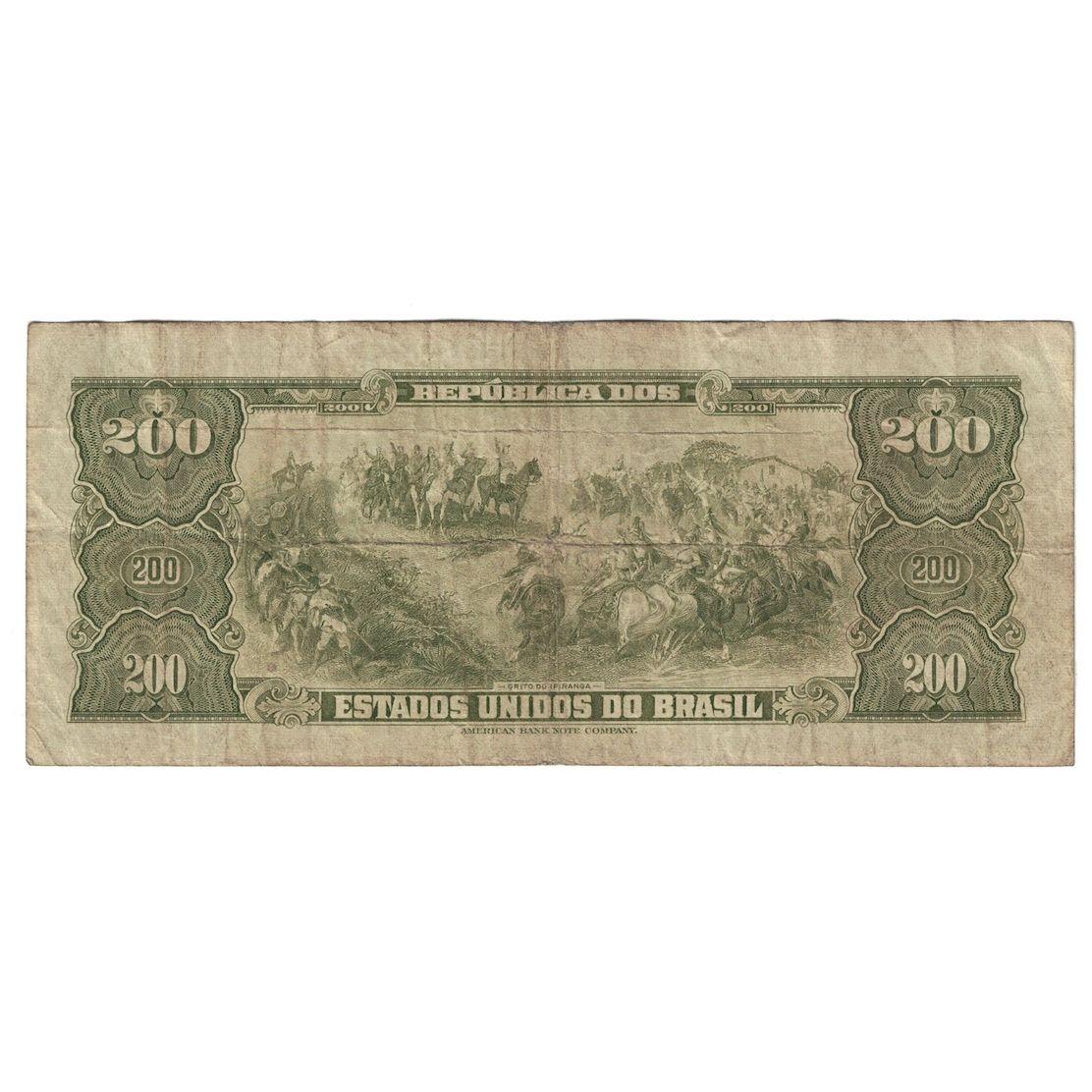 Banconote, Brasile, 200 Cruzeiros, 1964, KM:171c, MB