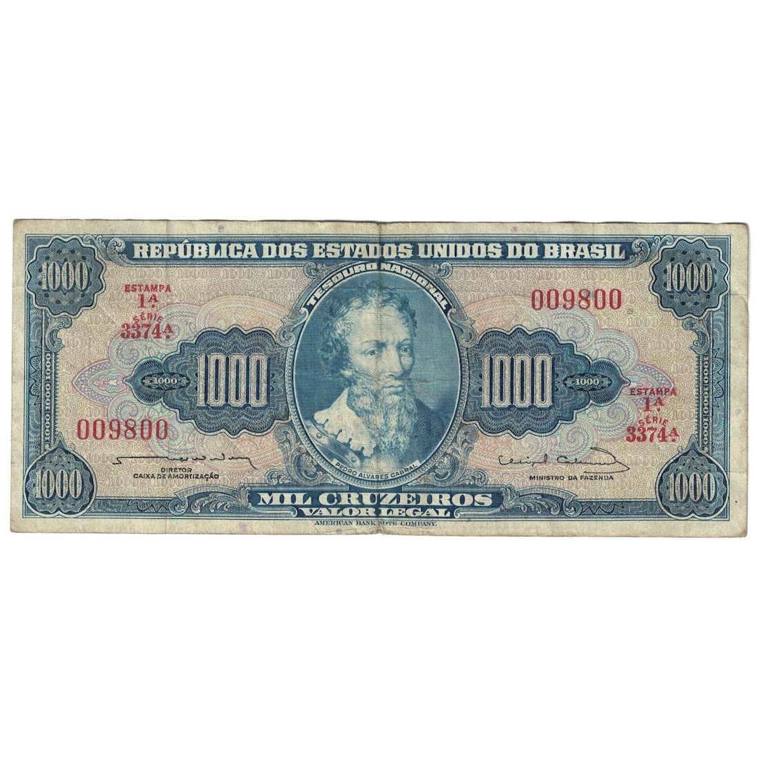 Banknote, Brazil, 1000 Cruzeiros, 1963, KM:173c, VF(20-25)