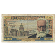 França, 5 Nouveaux Francs, Victor Hugo, 1965, R.137, F(12-15), Fayette:56.17
