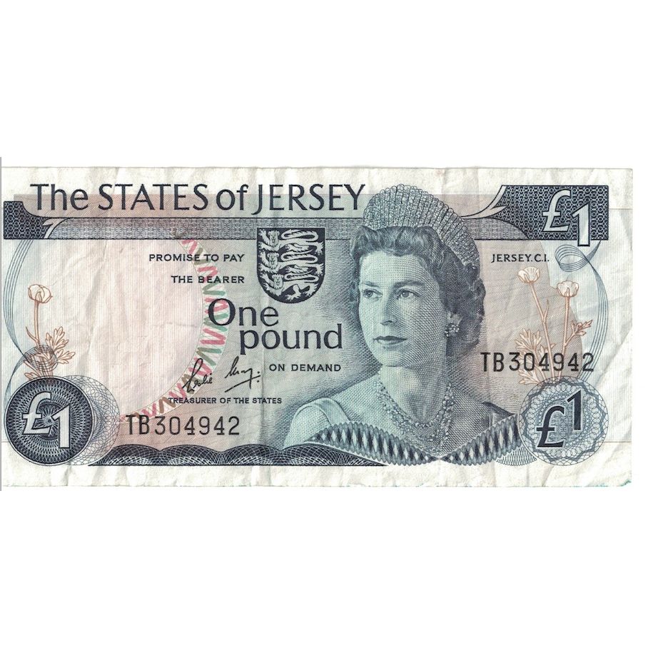 Banknote, Jersey, 1 Pound, Undated (1976-1988), KM:11b, EF(40-45)