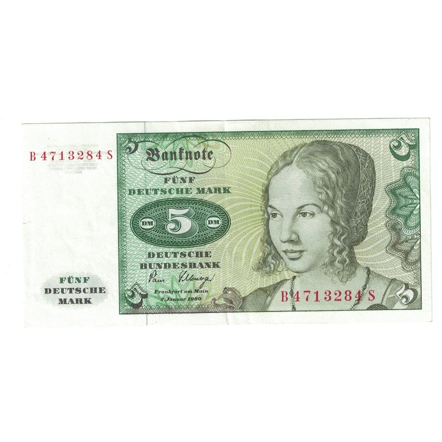 Billete, 5 Deutsche Mark, 1960, ALEMANIA - REPÚBLICA FEDERAL, 1960-01-02