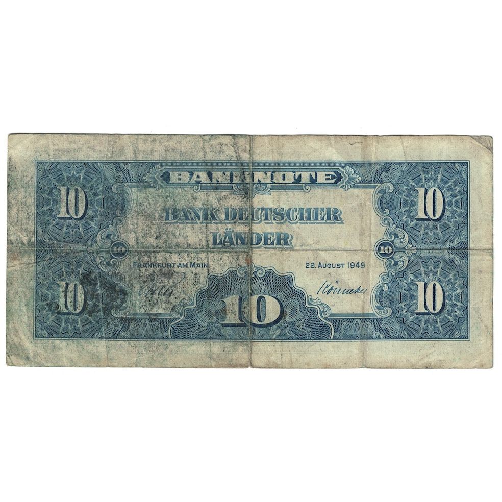 Banknote, GERMANY - FEDERAL REPUBLIC, 10 Deutsche Mark, 1949, 1949-08-22