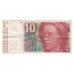 Nota, Suíça, 10 Franken, 1986, KM:53f, EF(40-45)