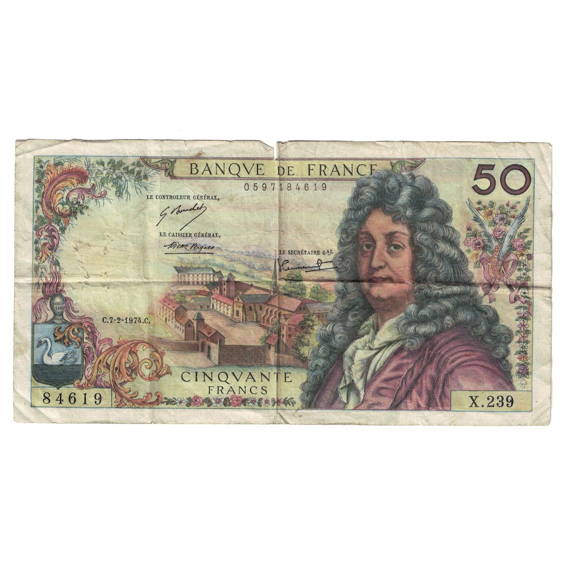 Frankreich, 50 Francs, Racine, 1974, X.239, S, Fayette:64.26, KM:148d