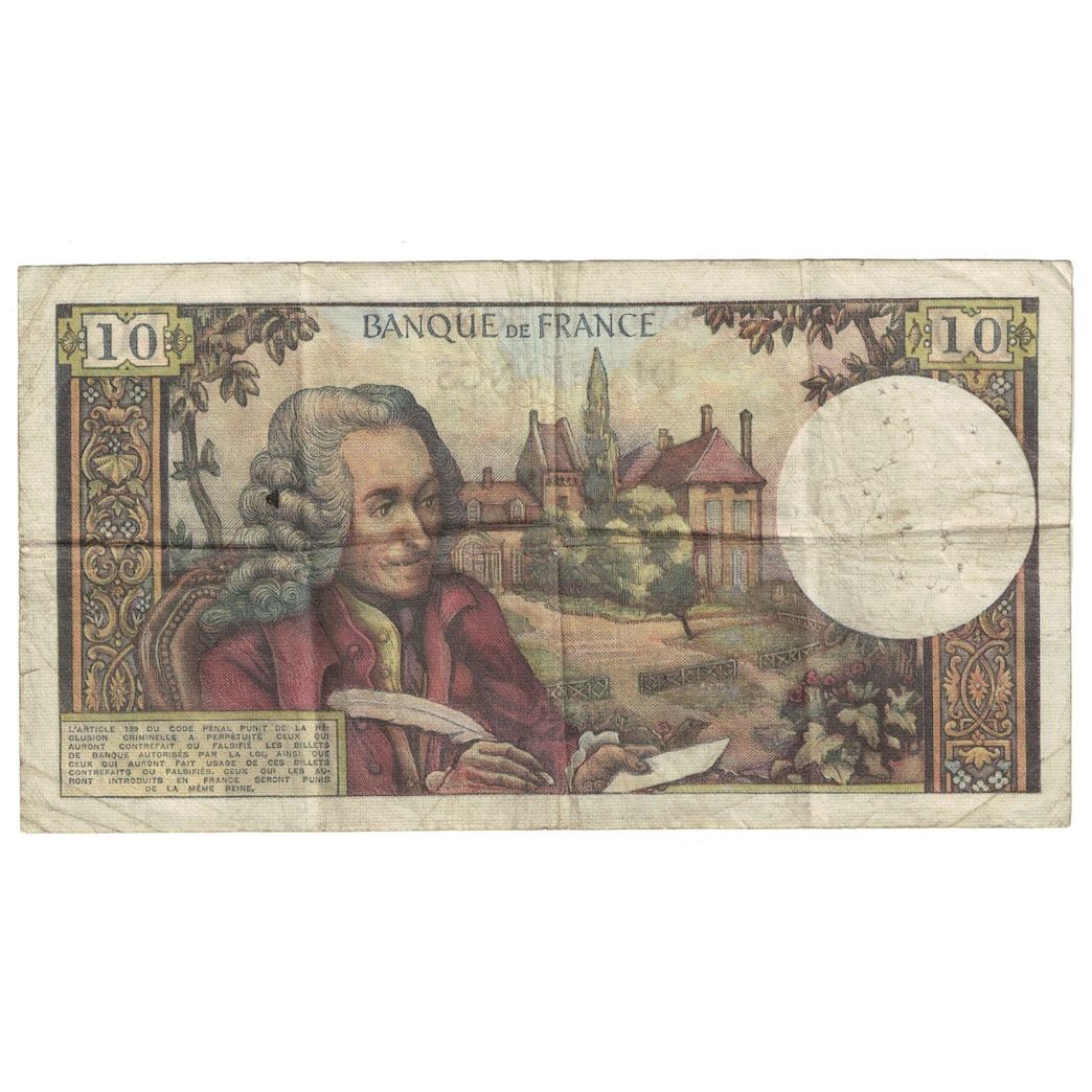 Frankreich, 10 Francs, Voltaire, 1971, C.704, S, Fayette:62.51, KM:147d