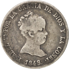 Spain, Isabel II, 4 Réales, 1848, Madrid CL, VF(20-25), Silver, KM:519.2