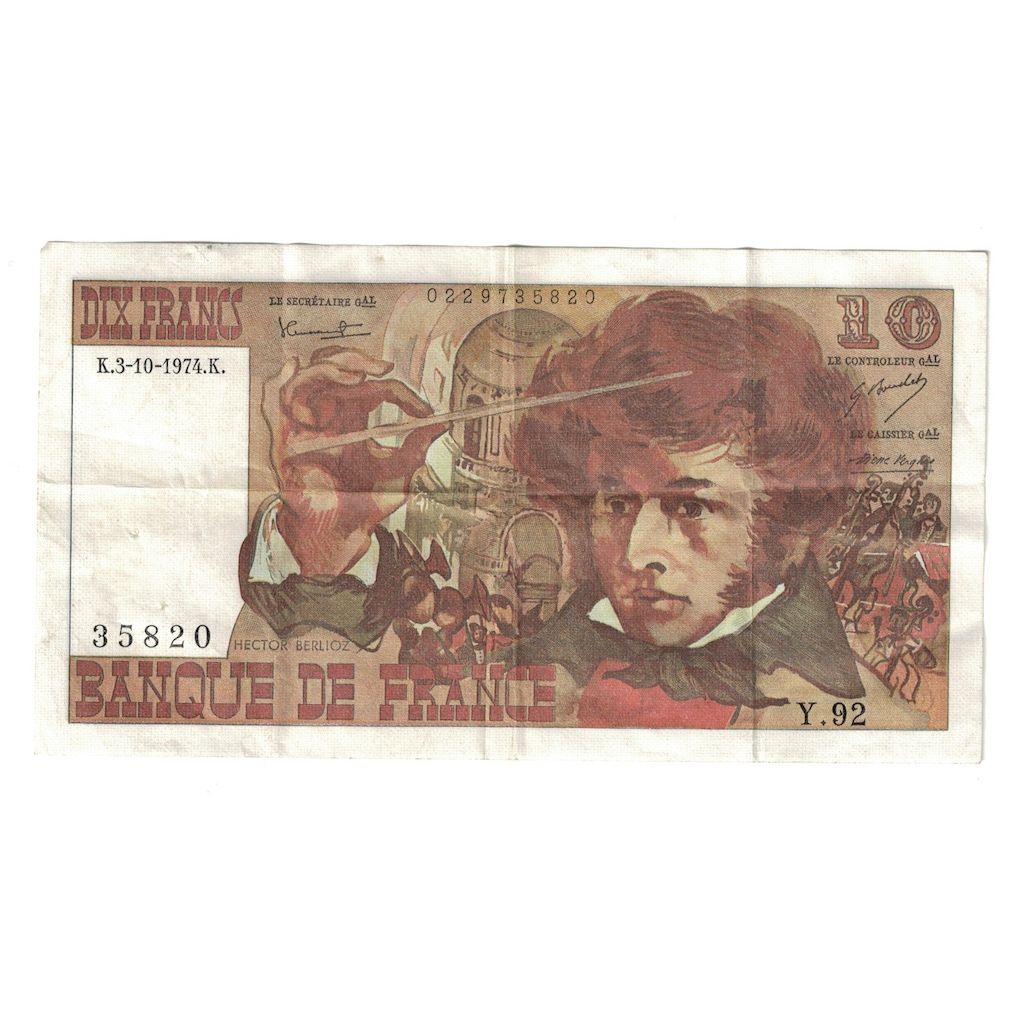 Frankreich, 10 Francs, Berlioz, 1974, Y.92, SS, Fayette:63.7a, KM:150a