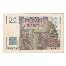 Frankrijk, 50 Francs, Le Verrier, 1947, L.58, TTB+, Fayette:20.7, KM:127b