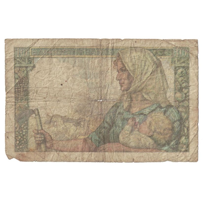 France, 10 Francs, Mineur, 1942, M.32, F(12-15), Fayette:8.6, KM:99e
