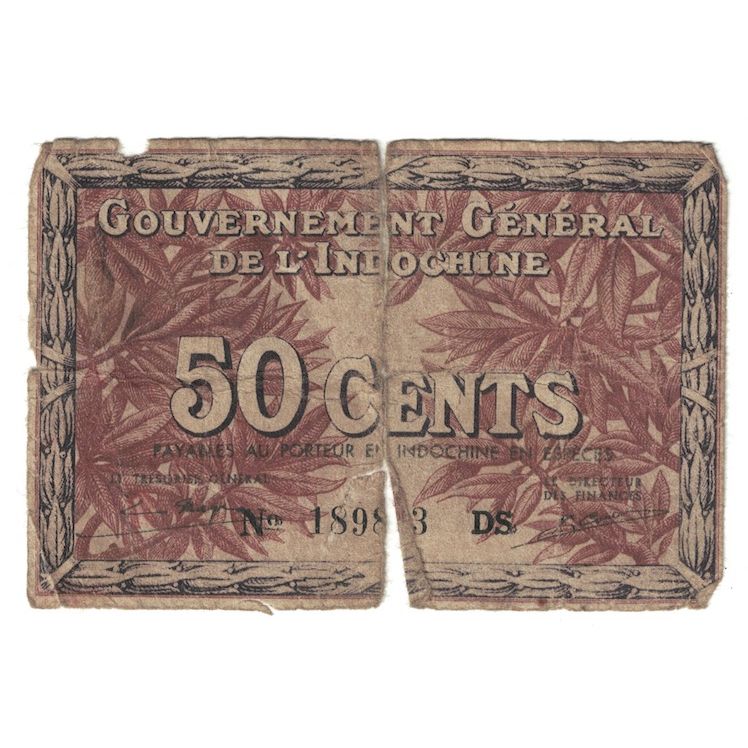Billet, Indochine française, 50 Cents, Undated (1939), KM:87c, B