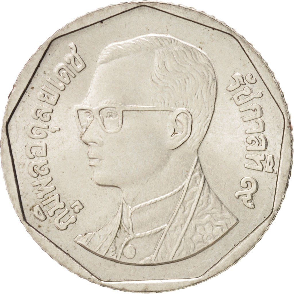 Thailand, Rama IX, 5 Baht, 2000, MS(64), Copper-Nickel Clad Copper, KM:219