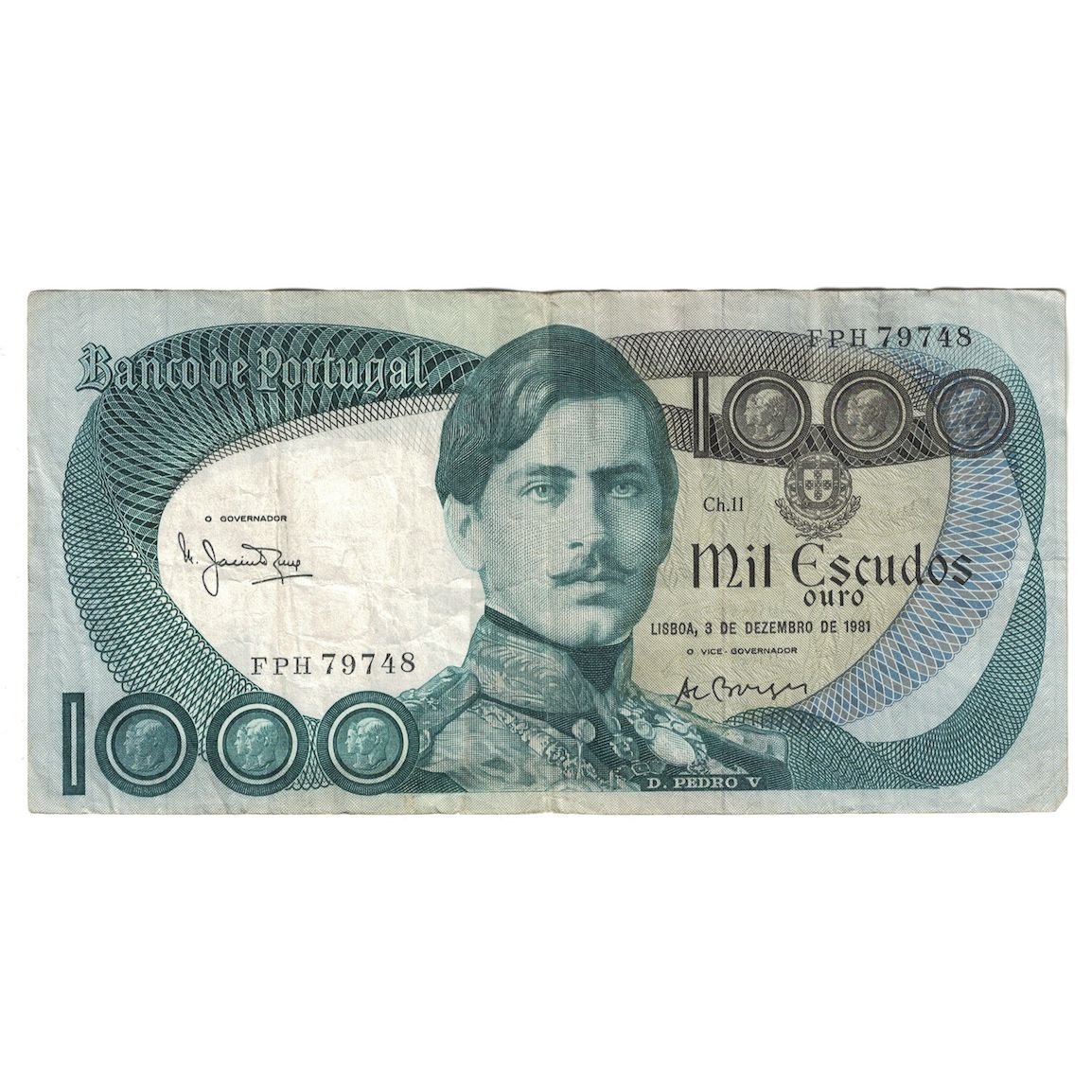 Biljet, Portugal, 1000 Escudos, 1981, 1981-12-03, KM:175c, TB+