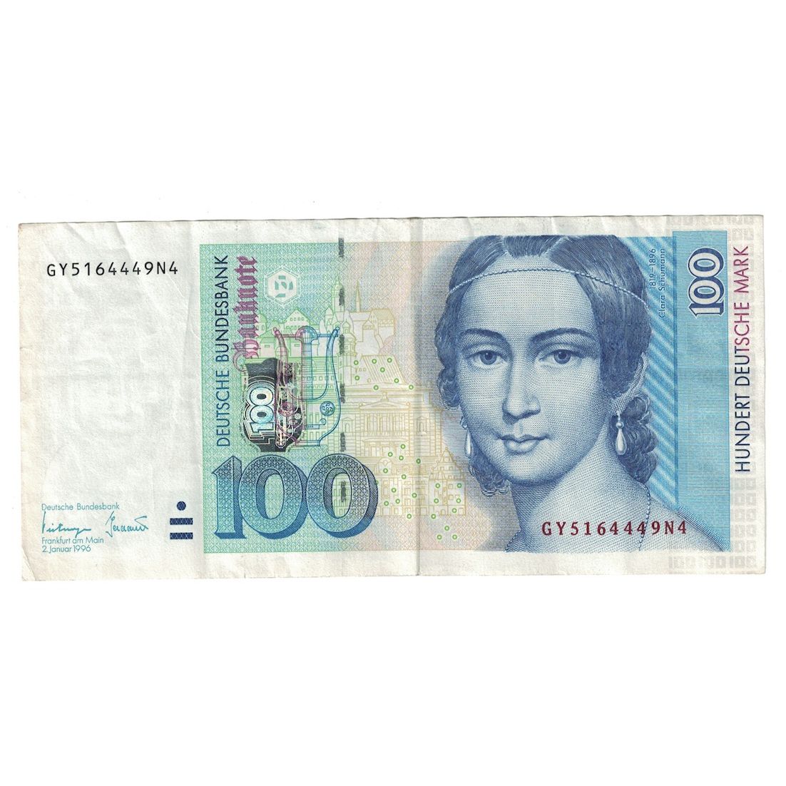 Banknote, GERMANY - FEDERAL REPUBLIC, 100 Deutsche Mark, 1996, 1996-01-02