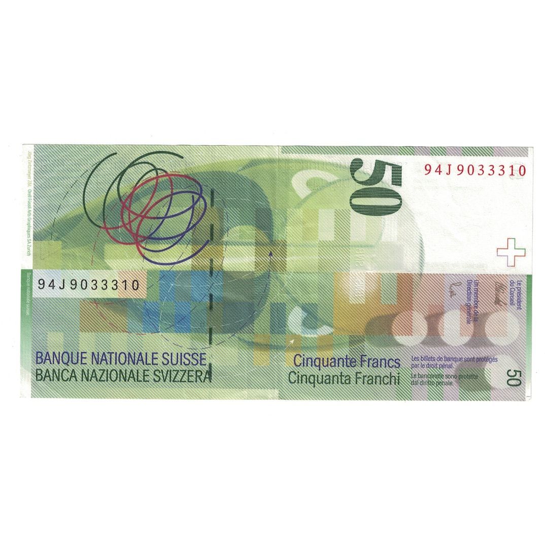 Banknote, Switzerland, 50 Franken, 1994 (1995), KM:70, AU(50-53)