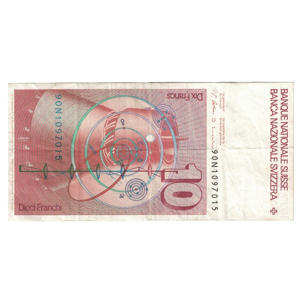 Banknote, Switzerland, 10 Franken, 1992, KM:53j, VF(30-35)