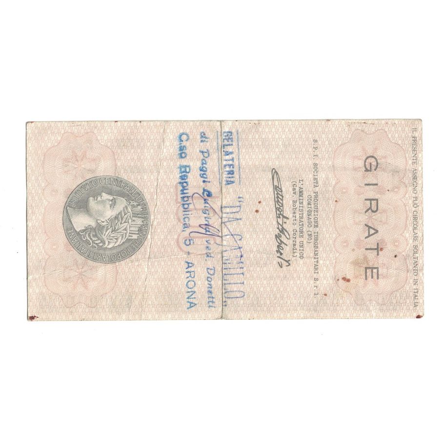 Biljet, Italië, 100 Lire, 1977, 1977-06-27, Arona, SUP