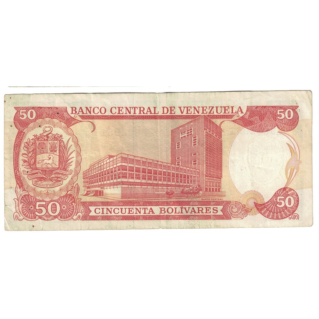 Banknote, Venezuela, 50 Bolivares, 1992, 1992-12-08, KM:65d, VF(20-25)