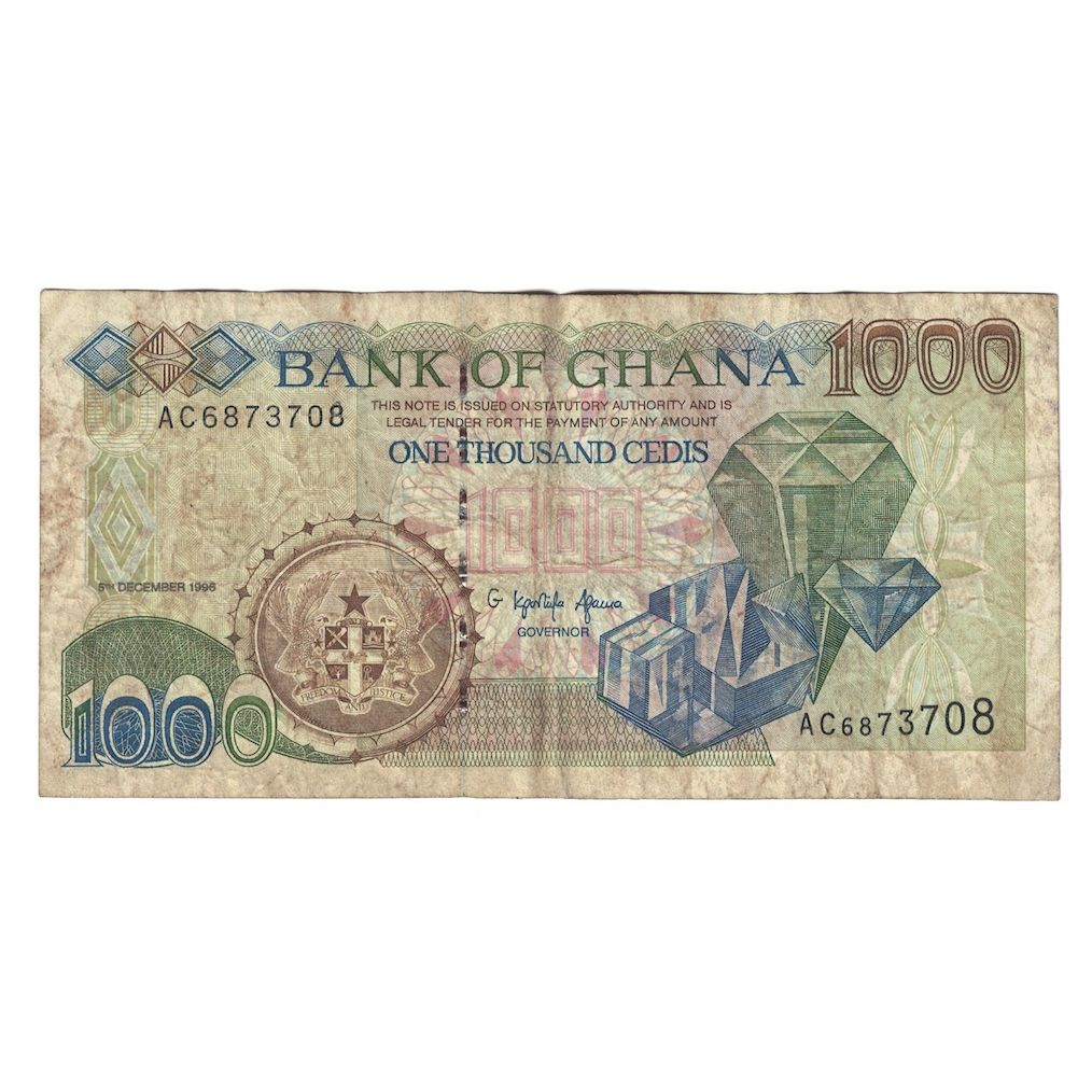 Banknote, Ghana, 1000 Cedis, 1996, 1996-12-05, KM:32a, VF(20-25)