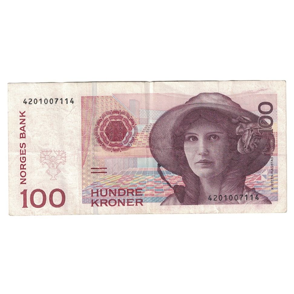 Banconote, Norvegia, 100 Kroner, 1995, KM:47a, MB+