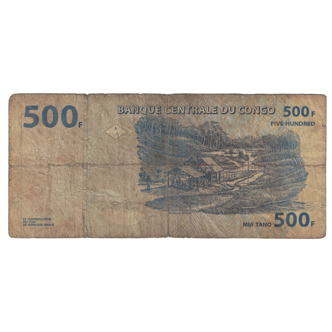 Geldschein, Congo Democratic Republic, 500 Francs, 2002, 2000-01-04, KM:96a