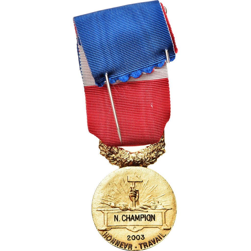 France, Médaille d'honneur du travail, Medal, 2003, Excellent Quality, Mattei