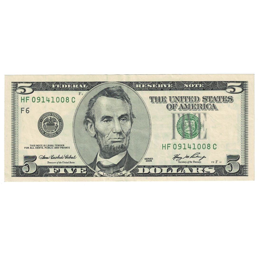 Geldschein, Vereinigte Staaten, Five Dollars, 2006, ATLANTA, KM:4862, UNZ-