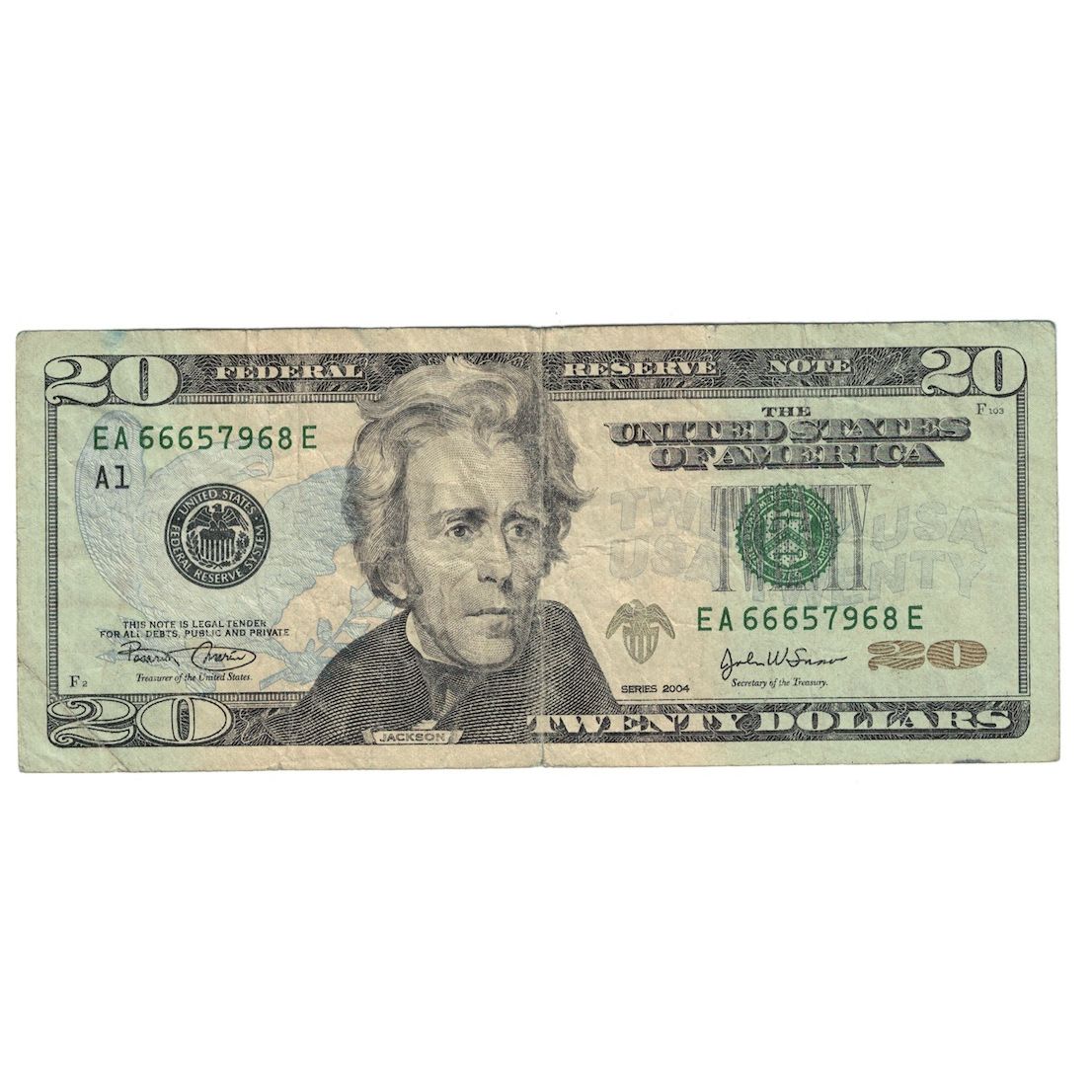 Banknote, United States, Twenty Dollars, 2004, Boston, KM:4733, VF(20-25)